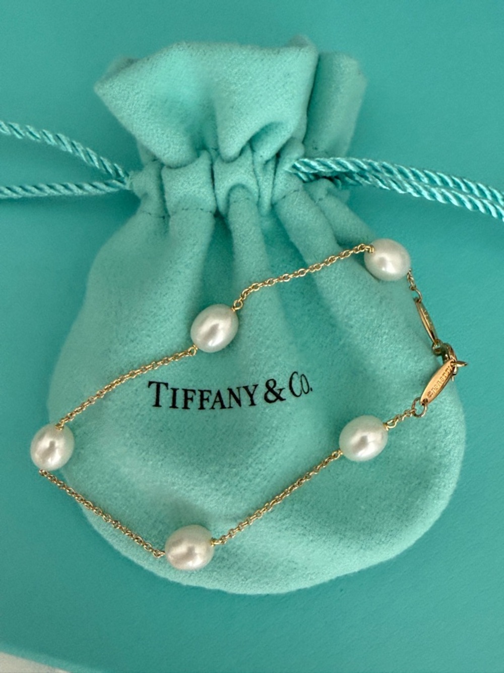Tiffany & Co. 18k Gold Pearls by The Yard Bracelet Elsa Peretti - Picture 11 of 16